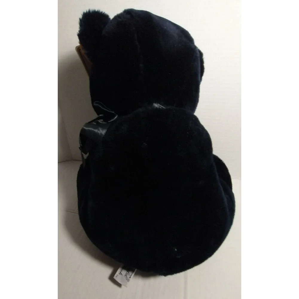 Vintage Chrisha Playful Plush Black bear with pumpkin 1988 With Tags - Picture 8 of 12